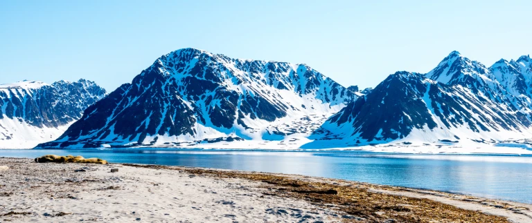 Ueberquerung des polarkreises britische inseln jan mayen spitzbergenspitzbergen fjordlandschaft 1