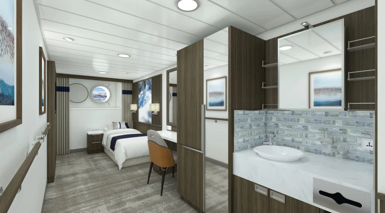 Douglas mawson aurora stateroom superior single render, douglas mawson (1)