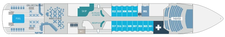Le champlainponant explorer deck 3
