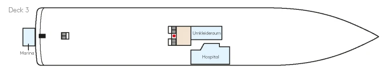 HANSEATIC Zeichnung Deckplan Deck 3