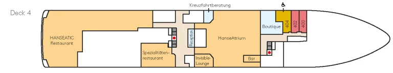 HANSEATIC Zeichnung Deckplan Deck 4