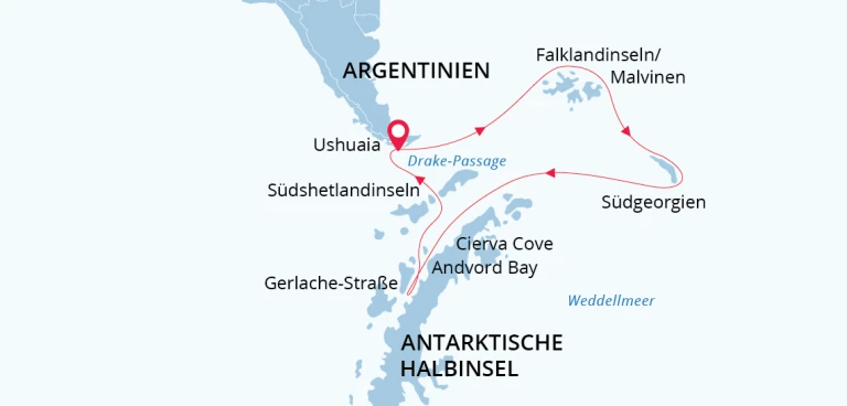 Falklandinseln suedgeorgien antarktis ushuaia ushuaia