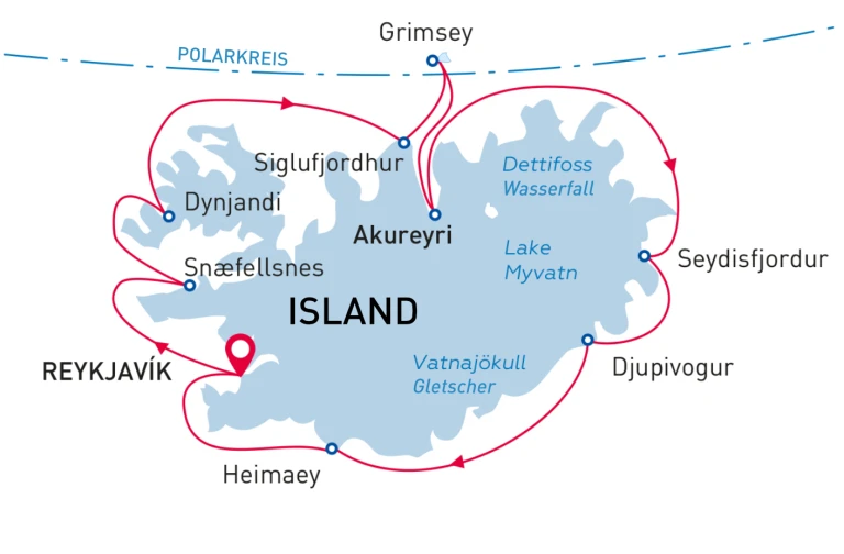 Iceland landkarte map