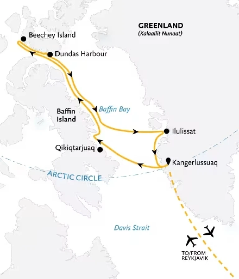 Northwest passage the legendary arctic sea route arctic 2027 kangerlussuaq map