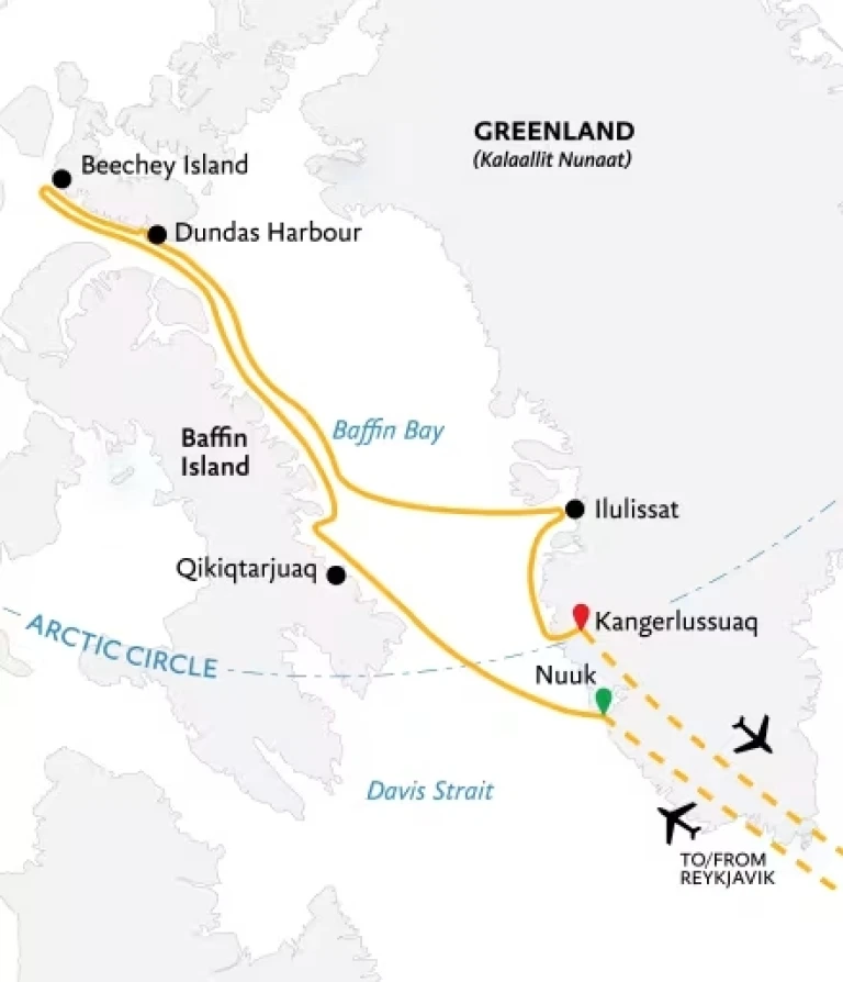 Northwest passage the legendary arctic sea route arctic 2027 nuuk kangerlussuaq map