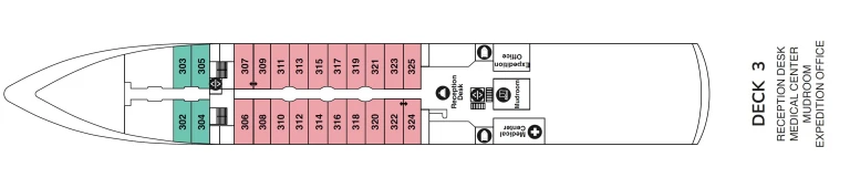 MS Discoverer Deckplan Deck 3