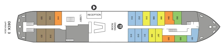 Ocean Nova Deck 3 Skizzenplan