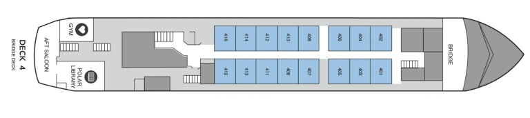 Ocean Nova Deck 4 Skizzenplan