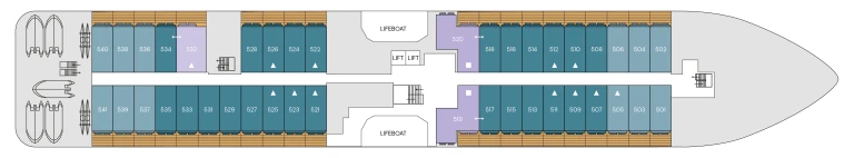 Grundriss Deckplan Deck 5 SH Diana von Swan Hellenic