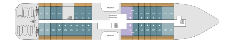 Grundriss Deckplan Deck 5 SH Vega von Swan Hellenic
