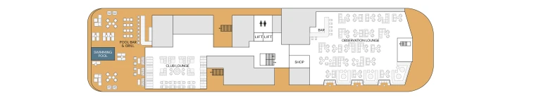 Grundriss Deckplan Deck 7 SH Vega von Swan Hellenic
