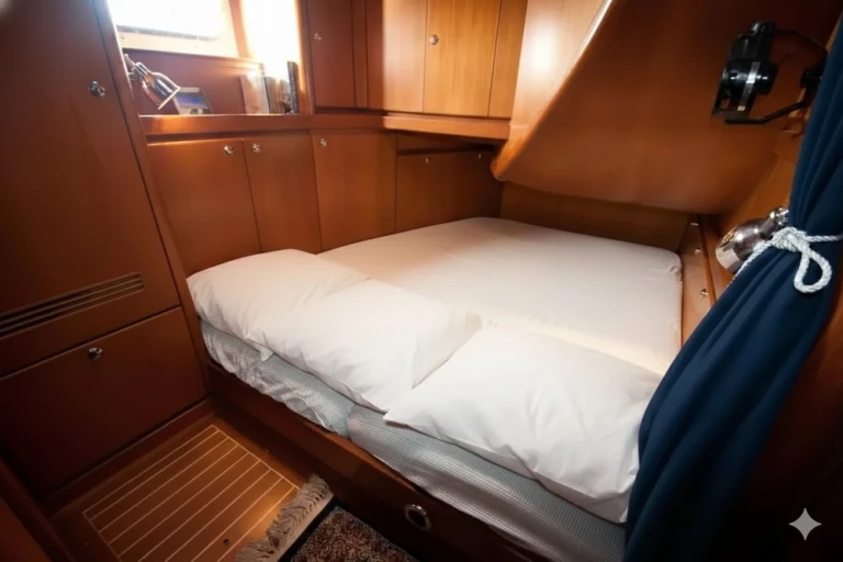 Doppelkabine an Bord der Segelyacht Icebird